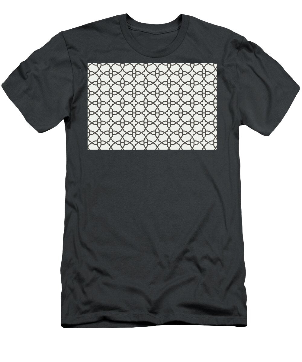 Brown and White Minimal Line Art Pattern 4 Petite Patterns T-Shirt