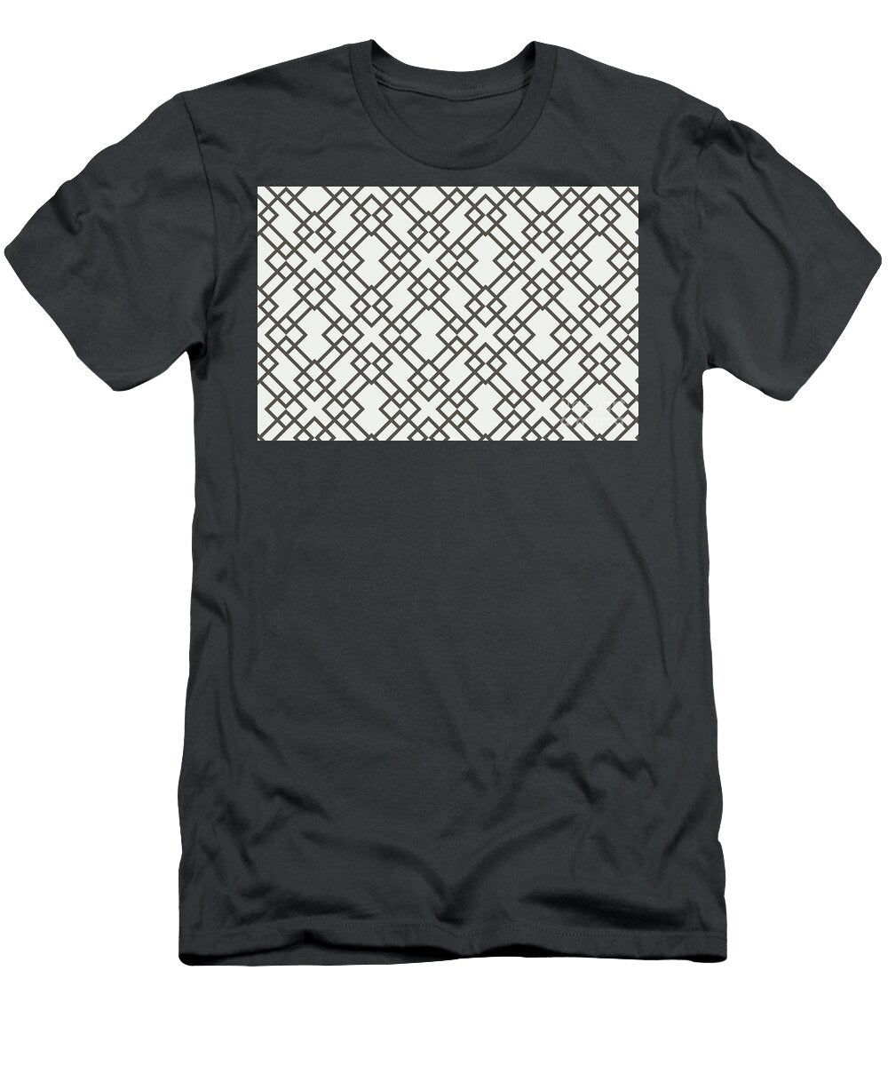 Brown and White Minimal Line Art Pattern Petite Patterns T-Shirt