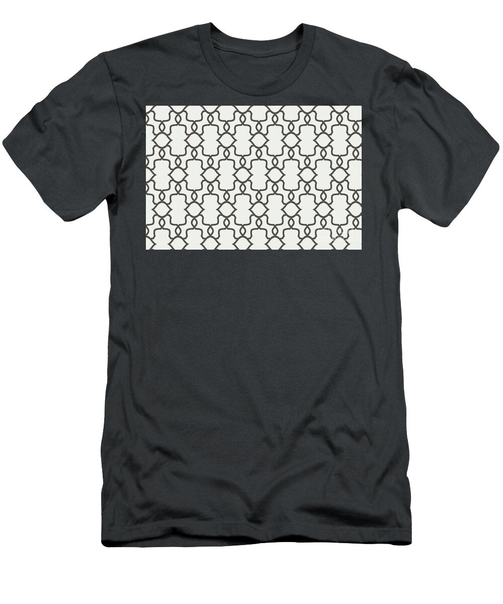 Brown and White Ornamental Shape Pattern 4 Petite Patterns T-Shirt