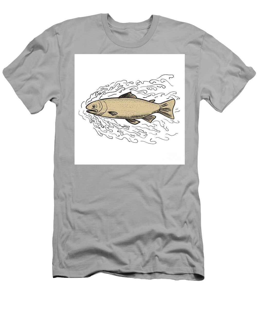 Brown Trout Waves Tattoo Aloysius Patrimonio T-Shirt