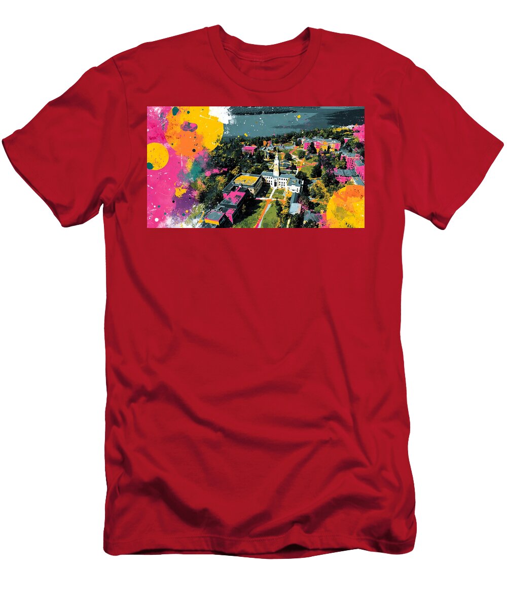 Buildings Hobart and William Smith Colleges Geneva Campus Grounds Aerial View Hollie Love T-Shirt