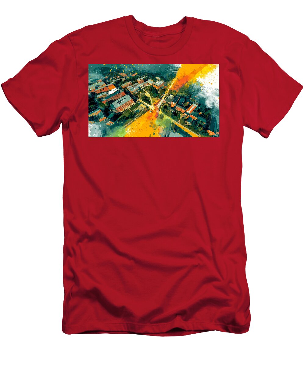Buildings University of Vermont Burlington Campus Green Mountain Urban Cityscape Hollie Love T-Shirt