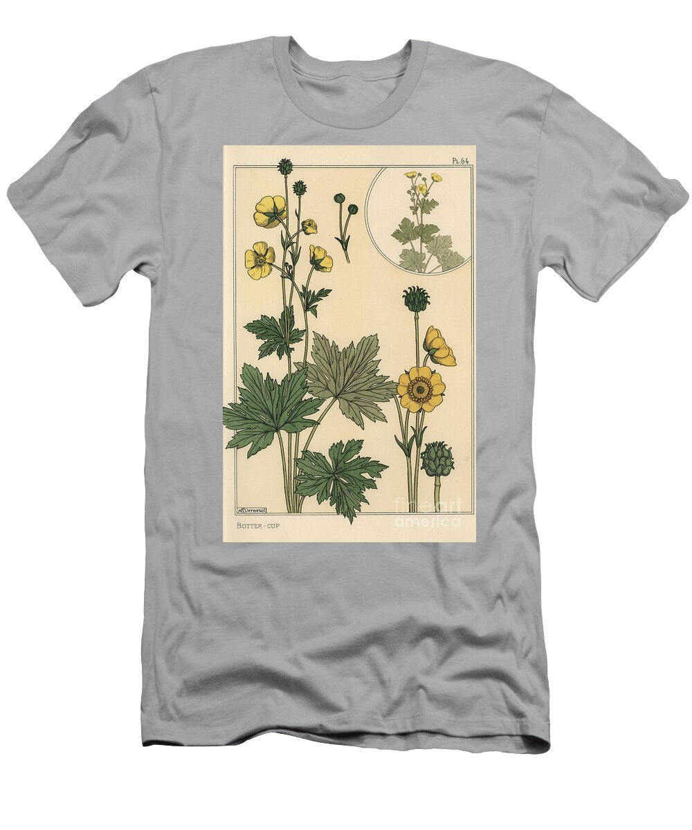 Buttercup Botanical Study 1897 Lithograph Eugene Grasset T-Shirt
