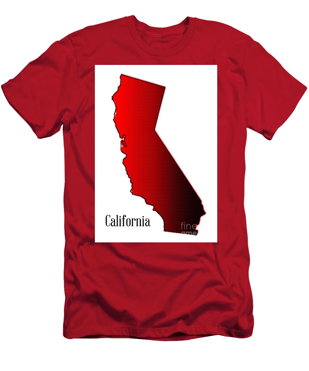 California Halftone Map Bigalbaloo Stock T-Shirt