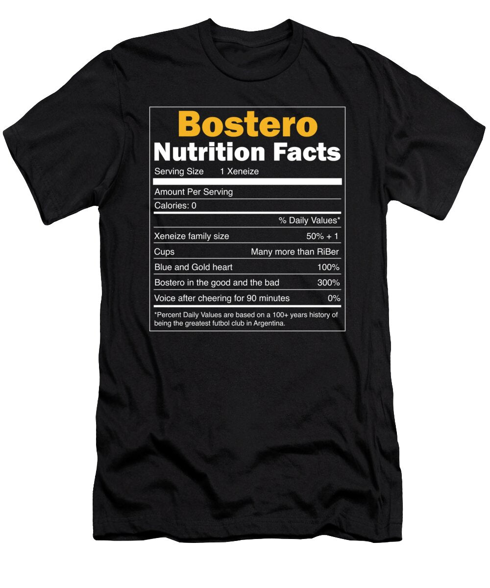 Camiseta De Boca Juniors Nutrition Facts Boca Juniors Hispanic Gifts T-Shirt