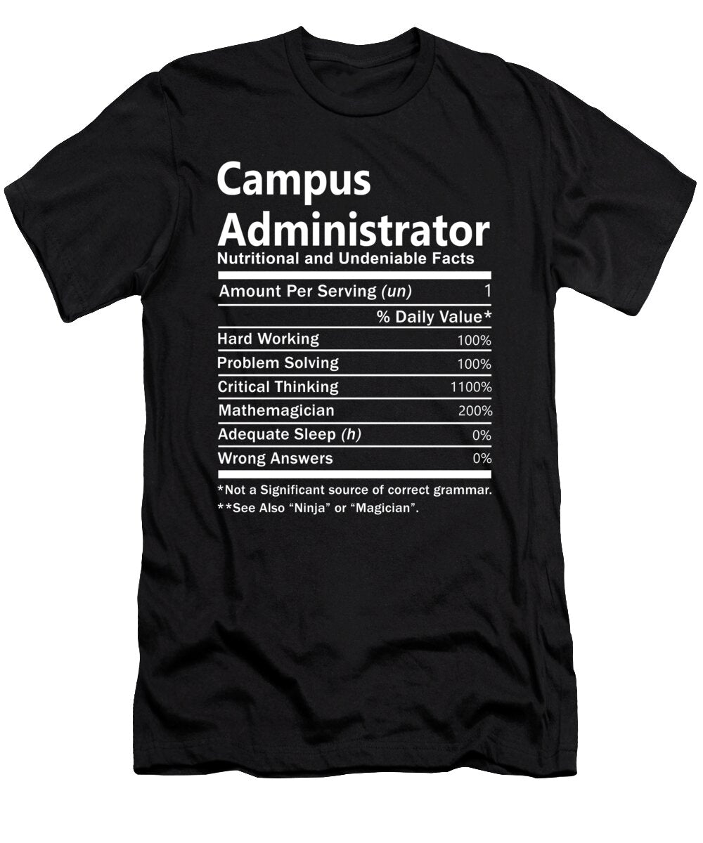 Campus Administrator Nutrition Factors Gift Item Shi Hu Kang T-Shirt