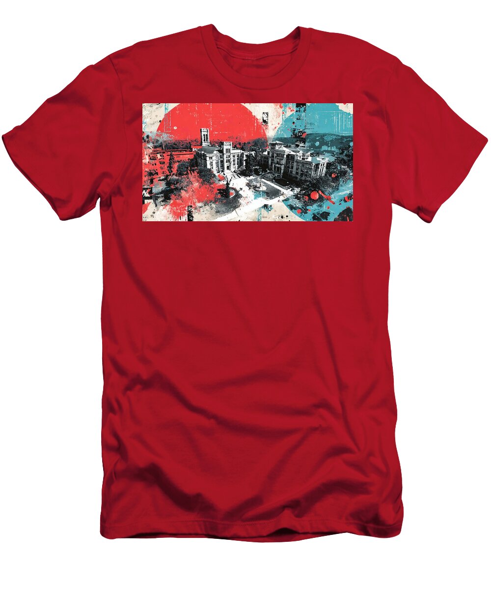 Campus Mcgill University Montreal Quebec Academic Campus Urban Aerial Hollie Love T-Shirt