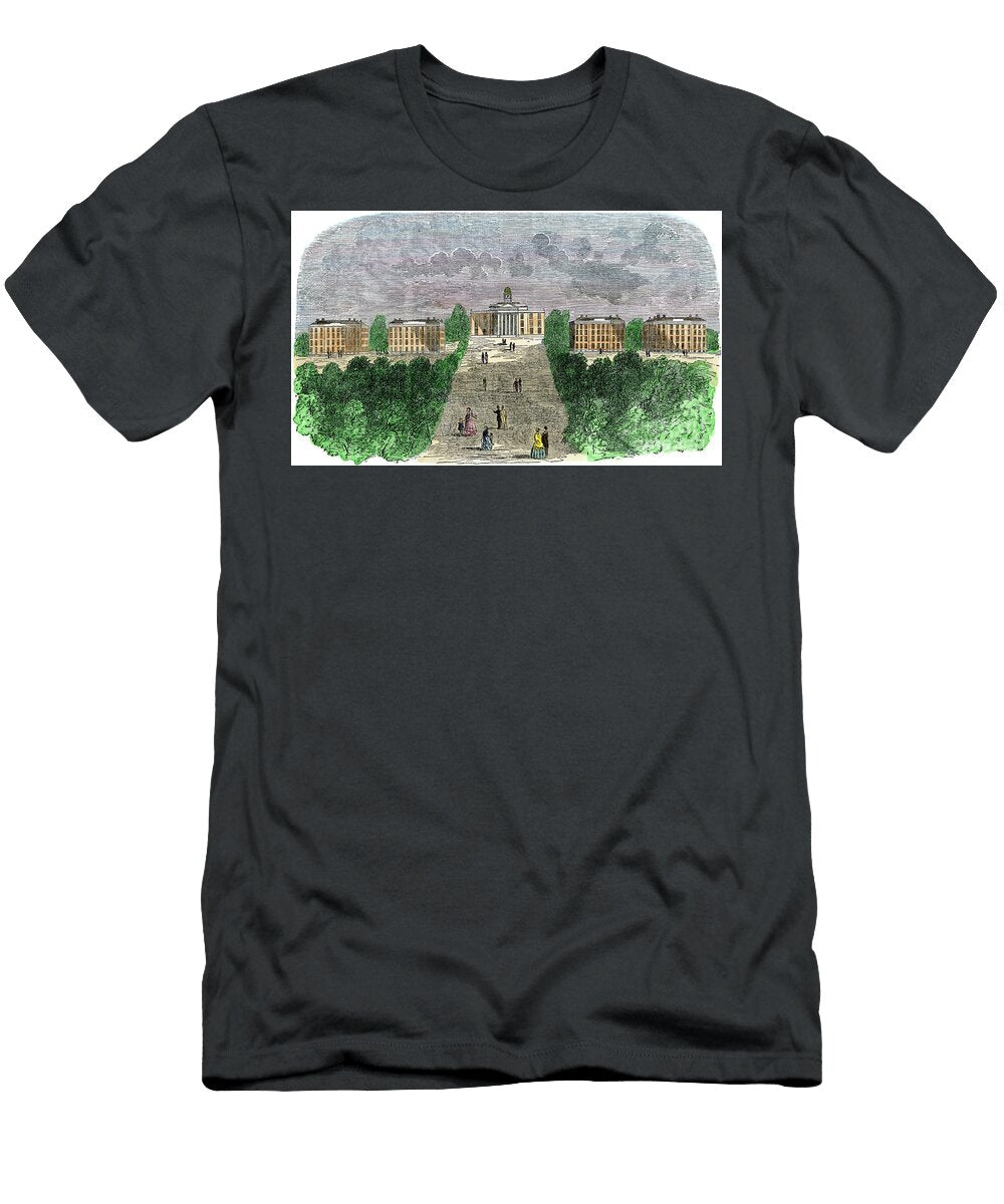 Campus of the University of Wisconsin Madison About the Time of Its First Classes 1850s American School T-Shirt