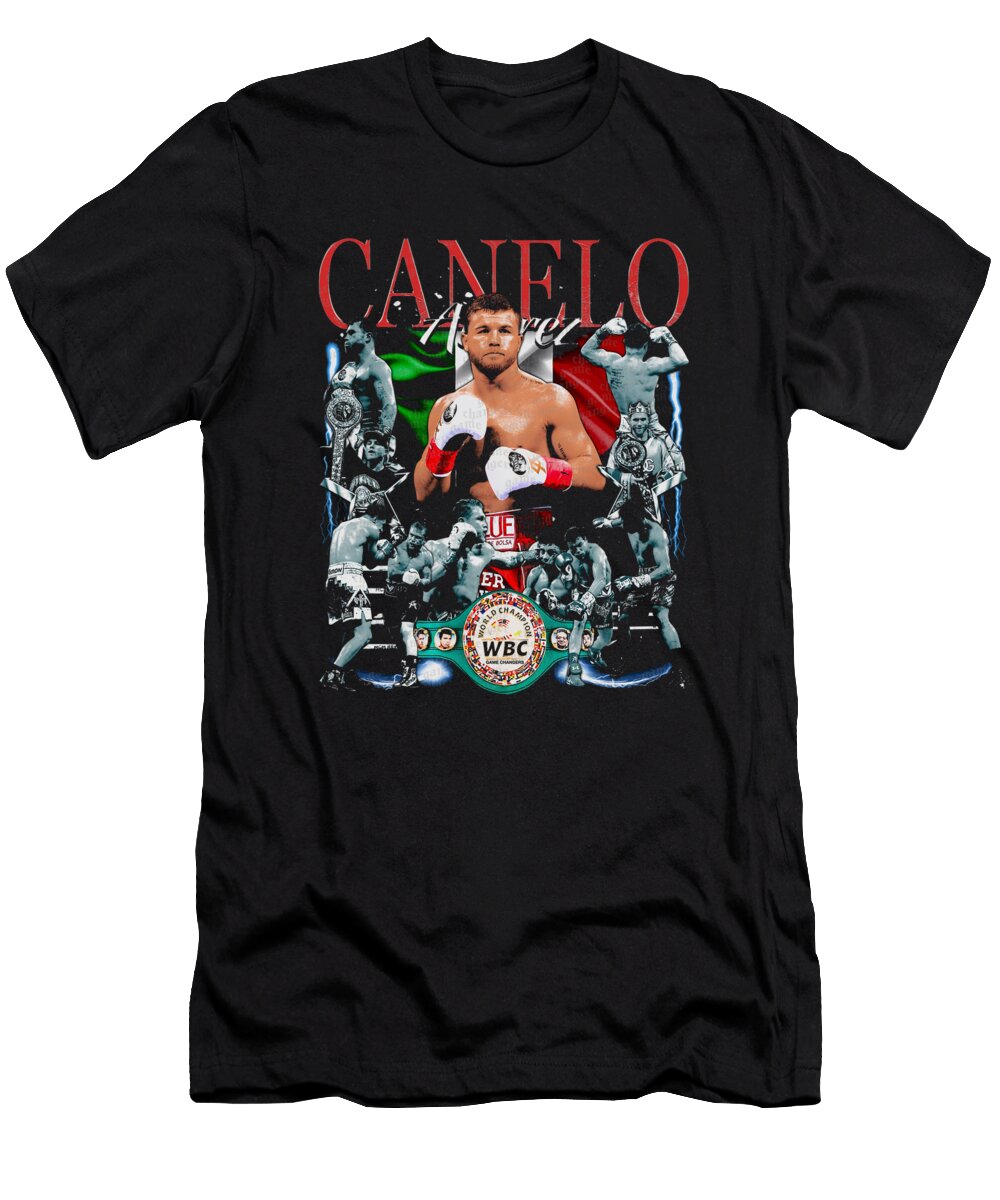 Canelo Alvarez Retro Collage Ozlem Altin T-Shirt