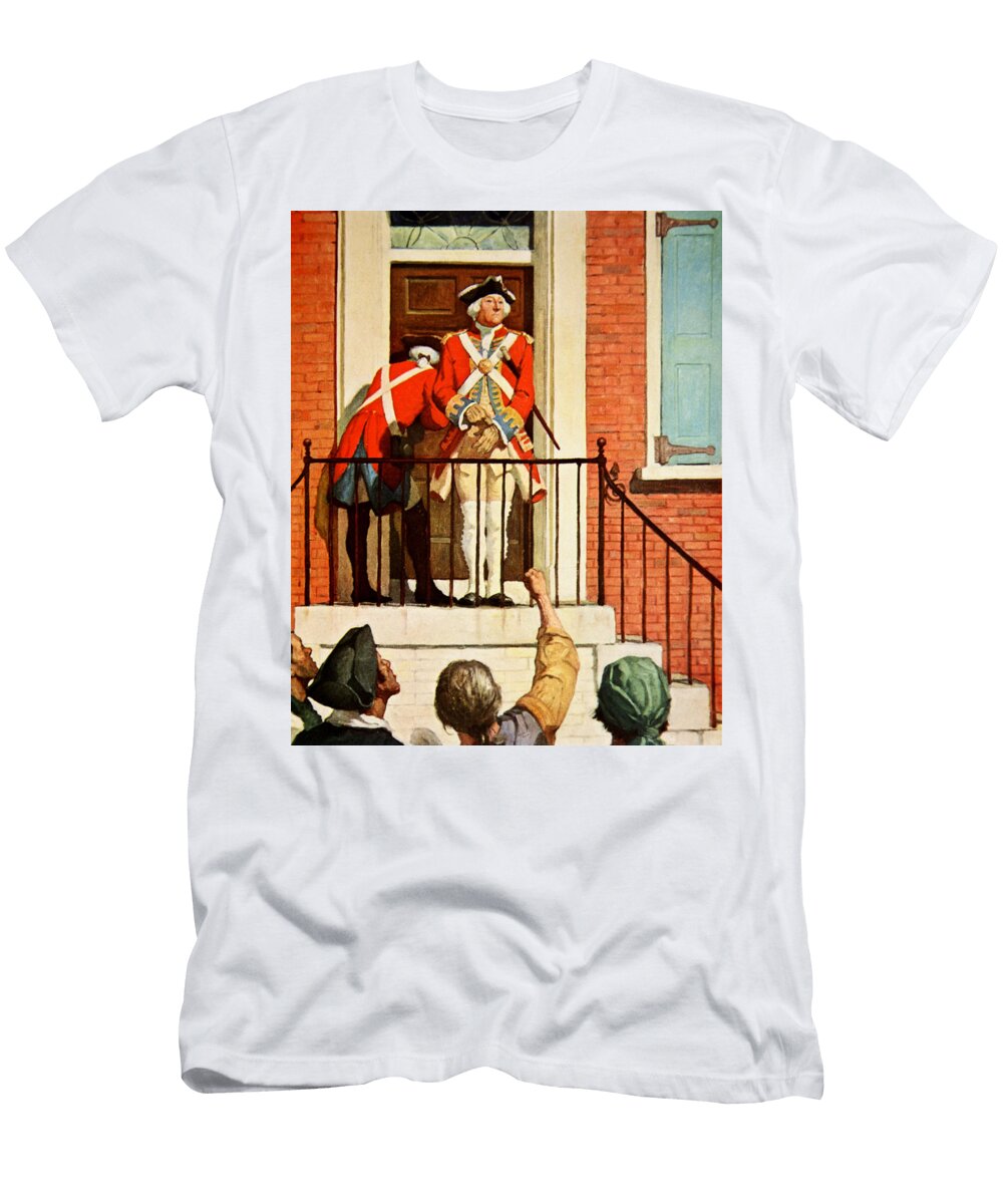 Captain Tennant with the Crowd in Front Newell Convers Wyeth T-Shirt