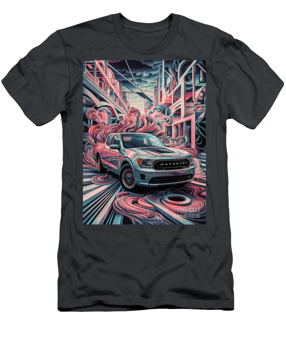 Car Ford Maverick Abstract Surrealism Lowell Harann T-Shirt