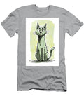 Cartoon Illustration of a Feline Looking Slightly Worried Wall Art Prints T-Shirt