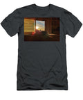 Cat Lays on Bed At Sunset Reyes Calvo T-Shirt