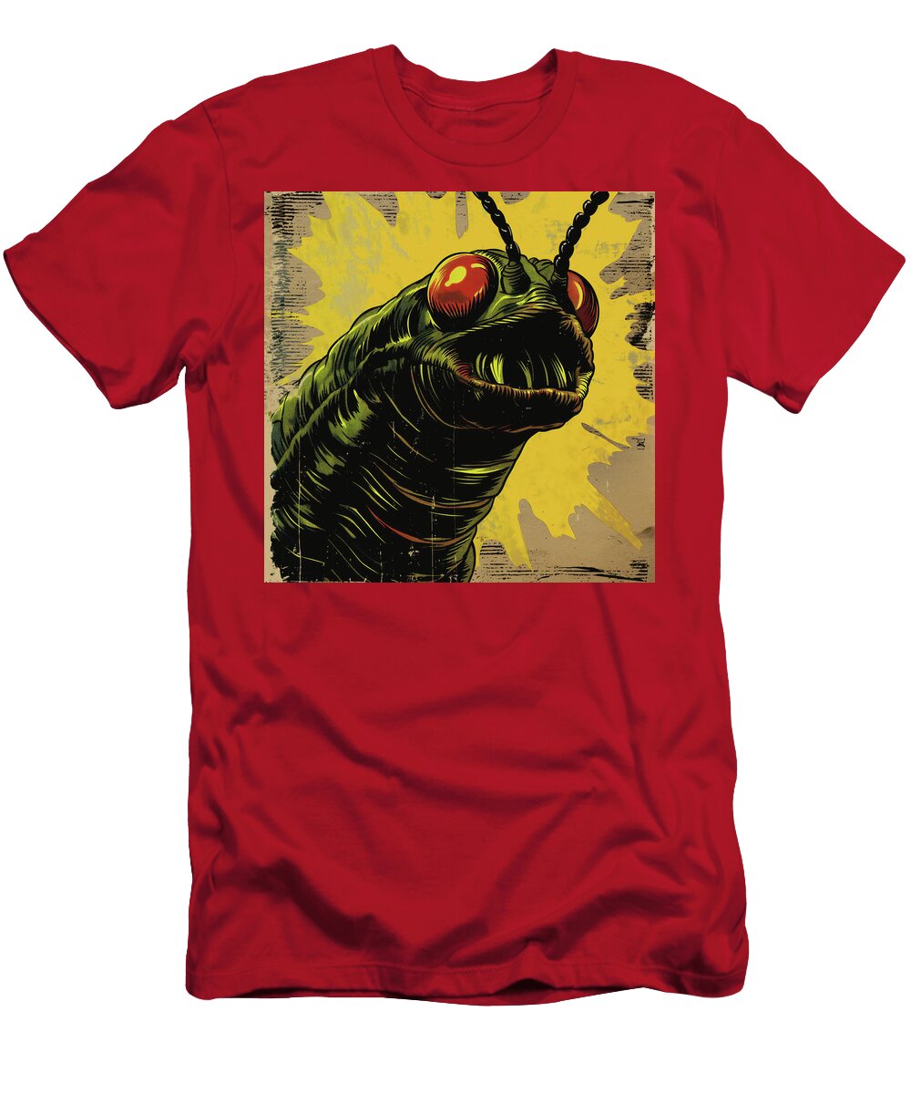 Caterpillar Face Comic Book Panel 93 Mad Paperairplanes T-Shirt