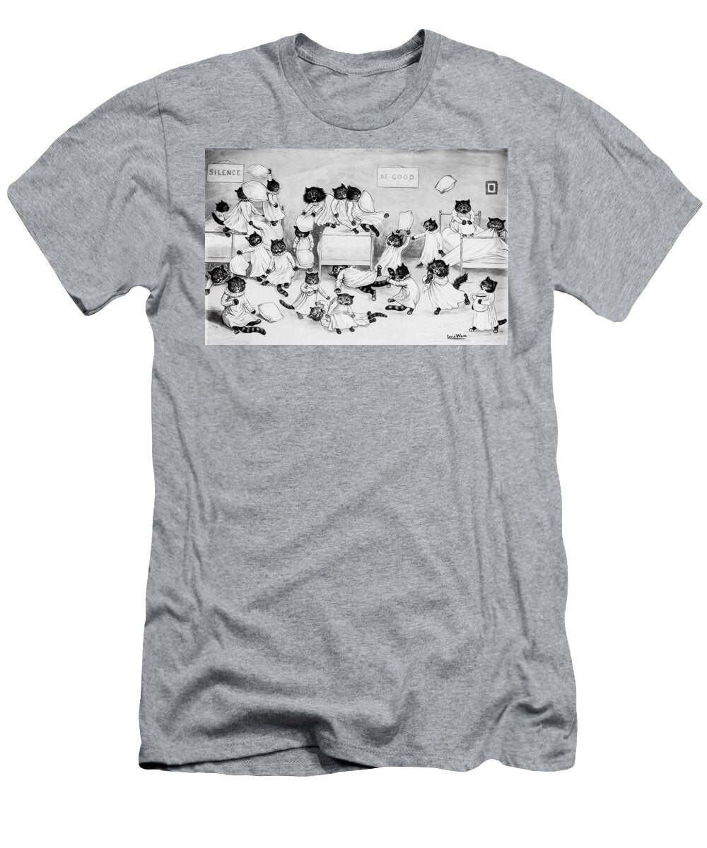 Cathouse Dormitory By Louis Wain Orca Art Gallery T-Shirt