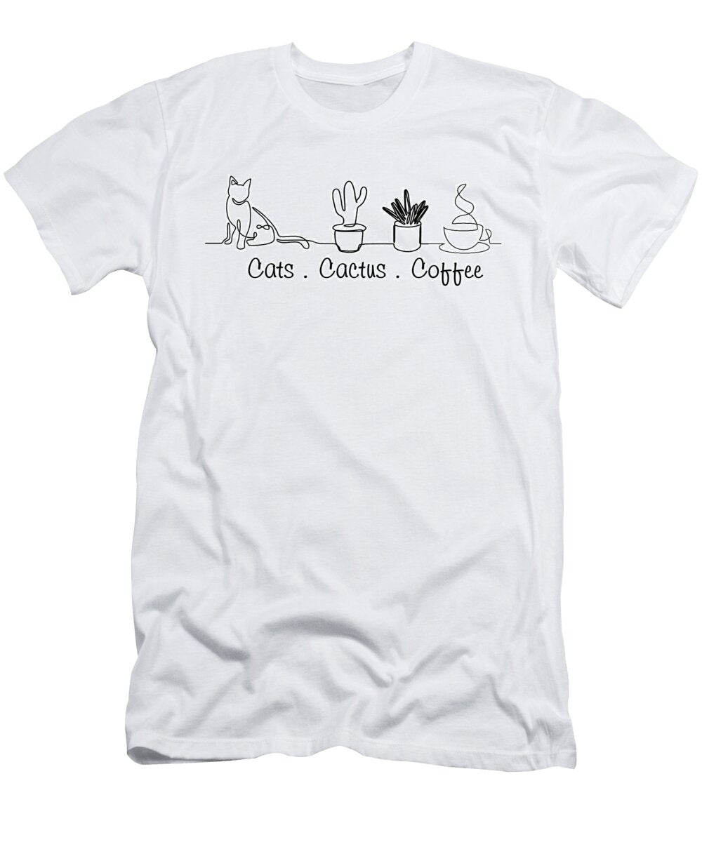 Cats Cactuc Coffee Becca Fieken T-Shirt