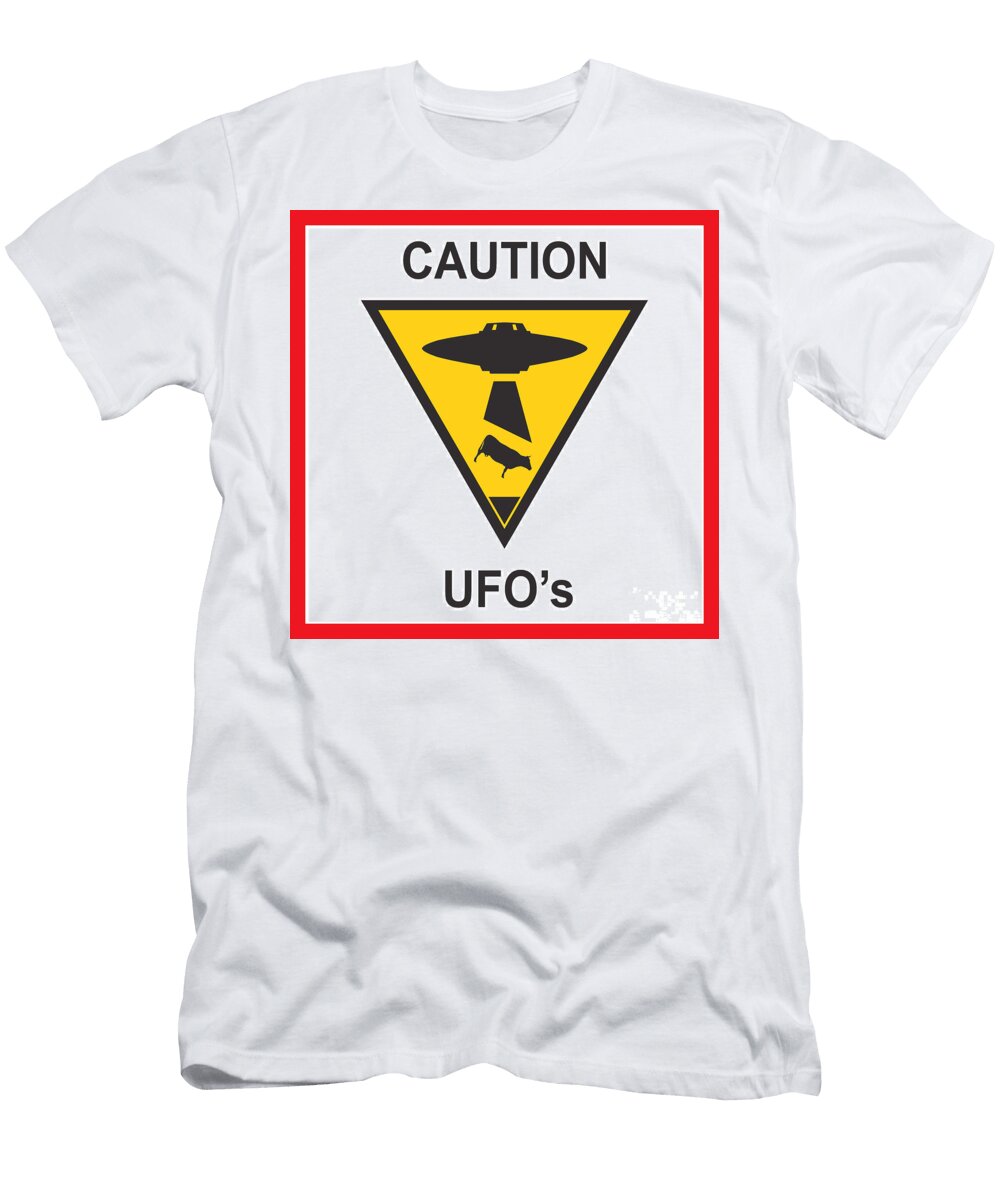Caution Ufos Pixel Chimp T-Shirt