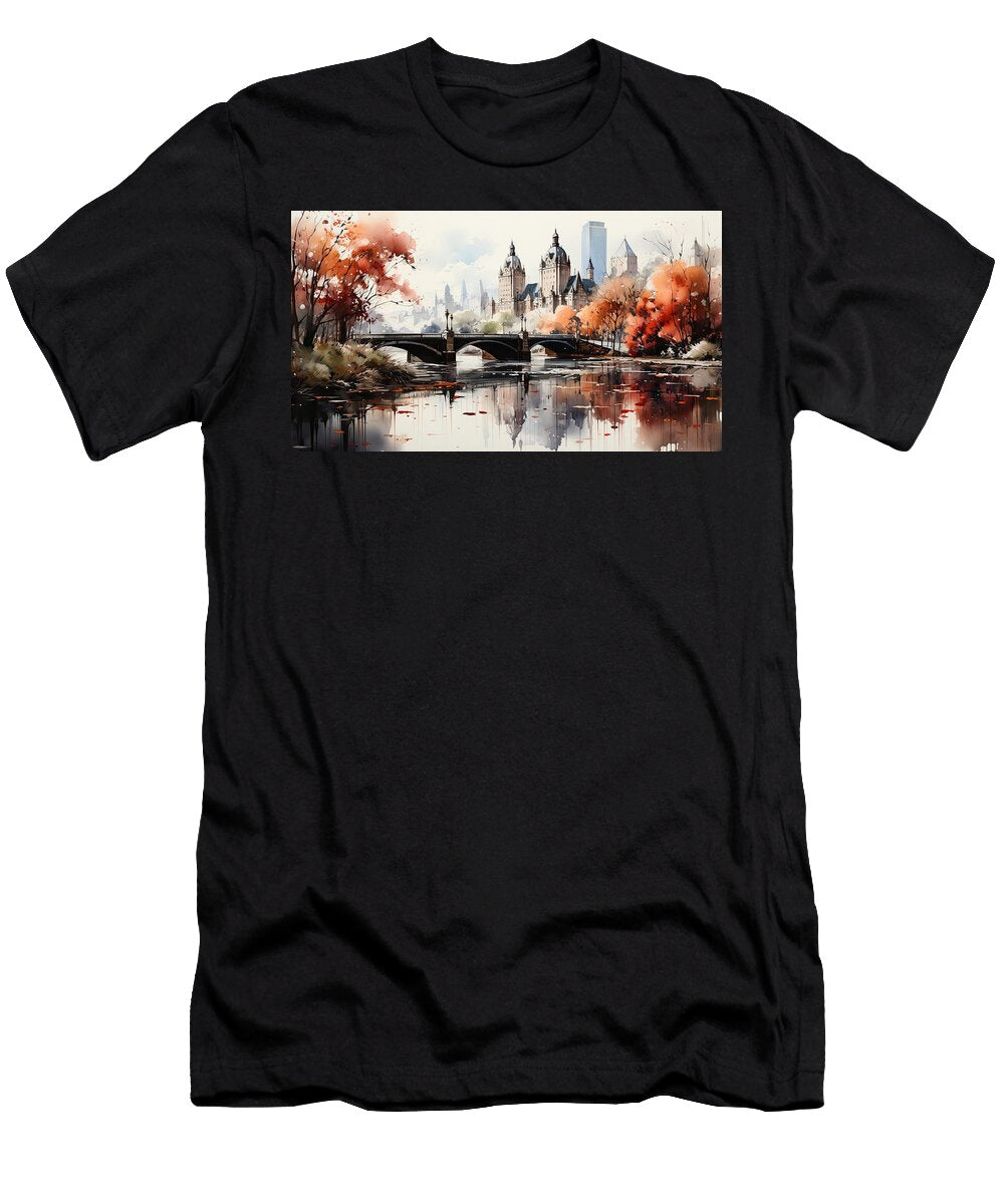 Central Park Bethesda Pond NYC Evie Carrier T-Shirt