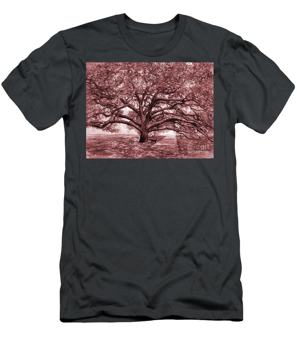 Century Tree in Maroon Hailey E Herrera T-Shirt