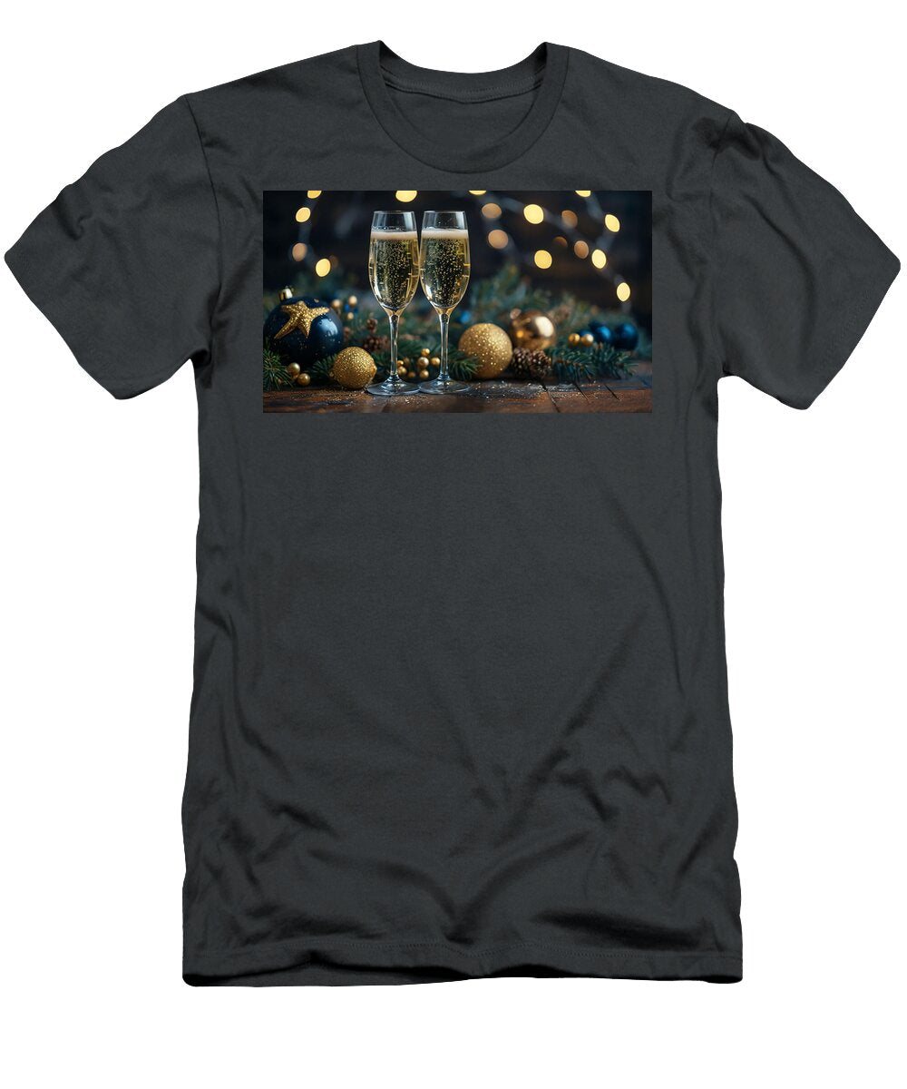 Champagne for Christmas the Luxury Art Collection T-Shirt