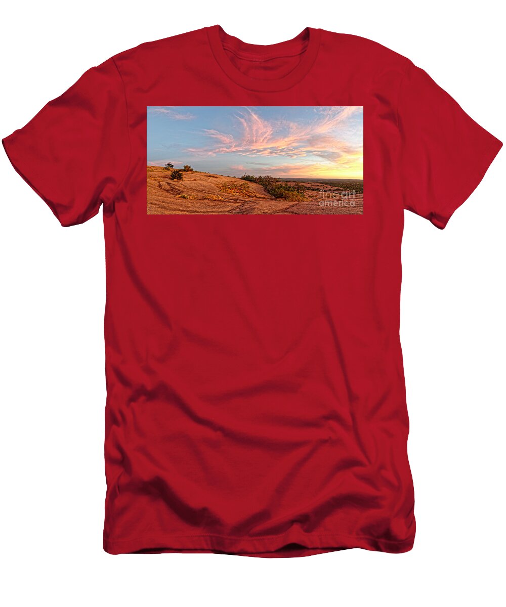 Chasing Angels of Light Over Enchanted Rock Fredericksburg Texas Hill Country Silvio Ligutti T-Shirt