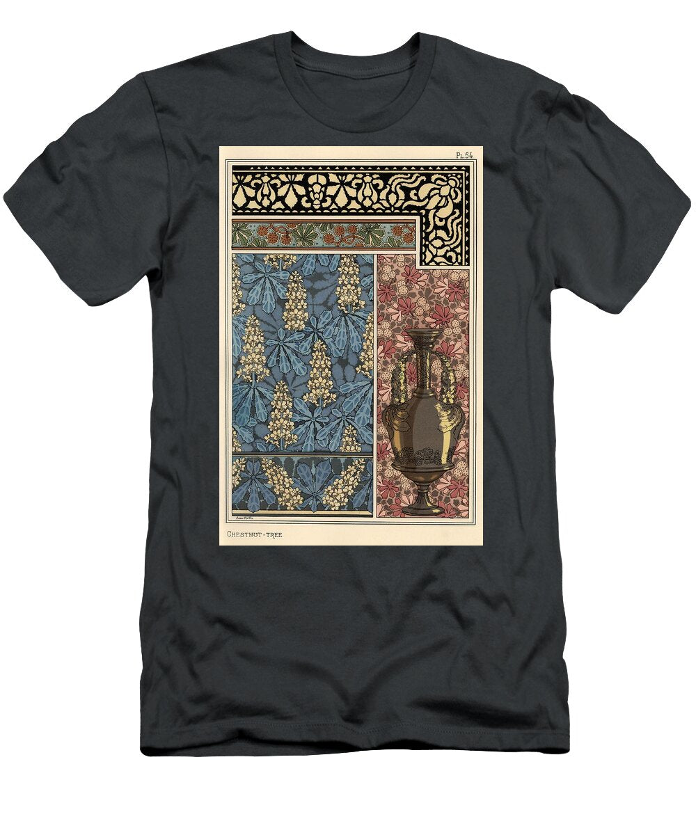 Chestnut Tree for Borders Bronze Vase Wallpaper and Fabric Lithograph By Anna Martin Album T-Shirt