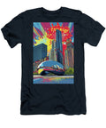 Chicago Skyline Retro Pop Art Explosion with the Bean Skylinevistas T-Shirt