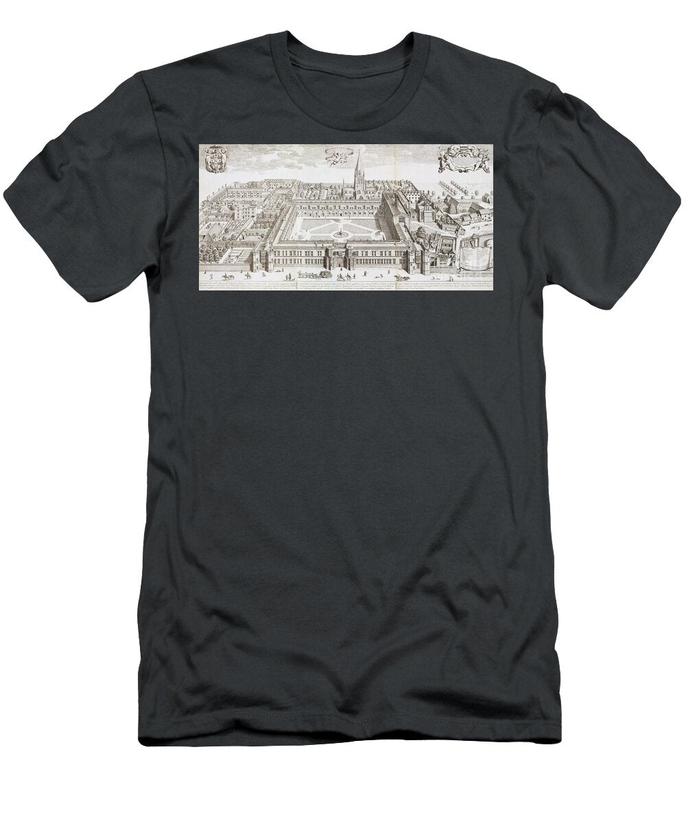 Christ Church College Oxford From Oxonia Illustrated Published 1675 David Loggan T-Shirt
