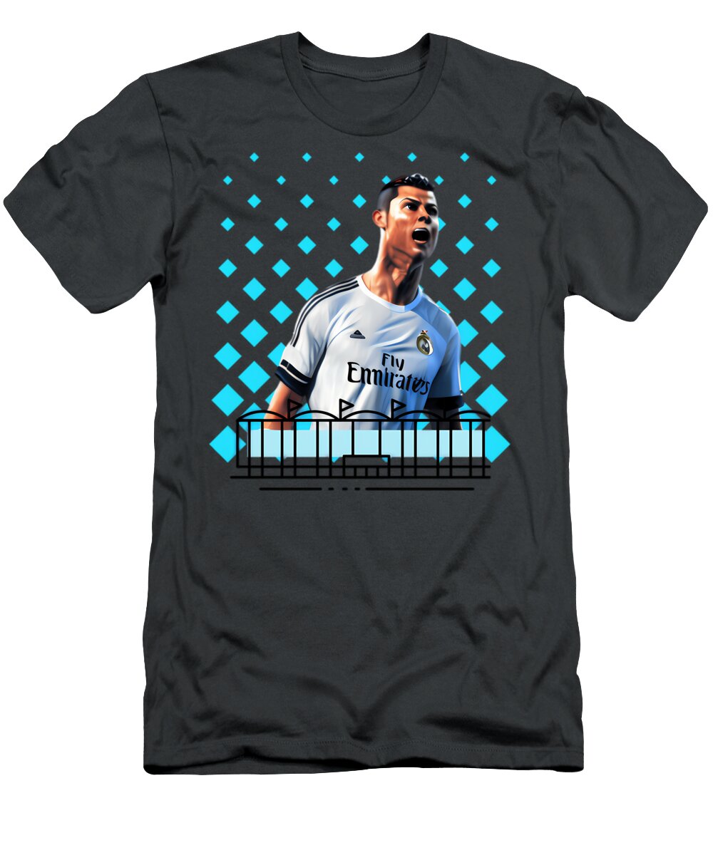 Christiano Ronaldo Halftone Football Quang Vu T-Shirt