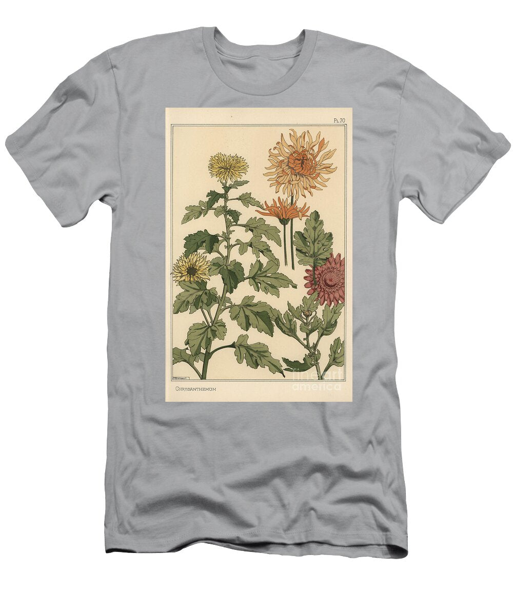 Chrysanthemum Botanical Study 1897 Lithograph Eugene Grasset T-Shirt