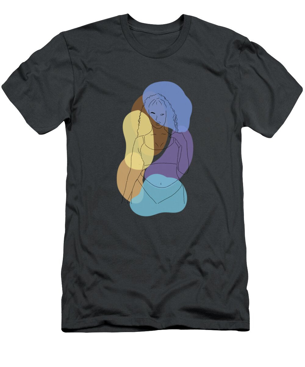 Chubby Woman Line Art Nicole Almoro T-Shirt