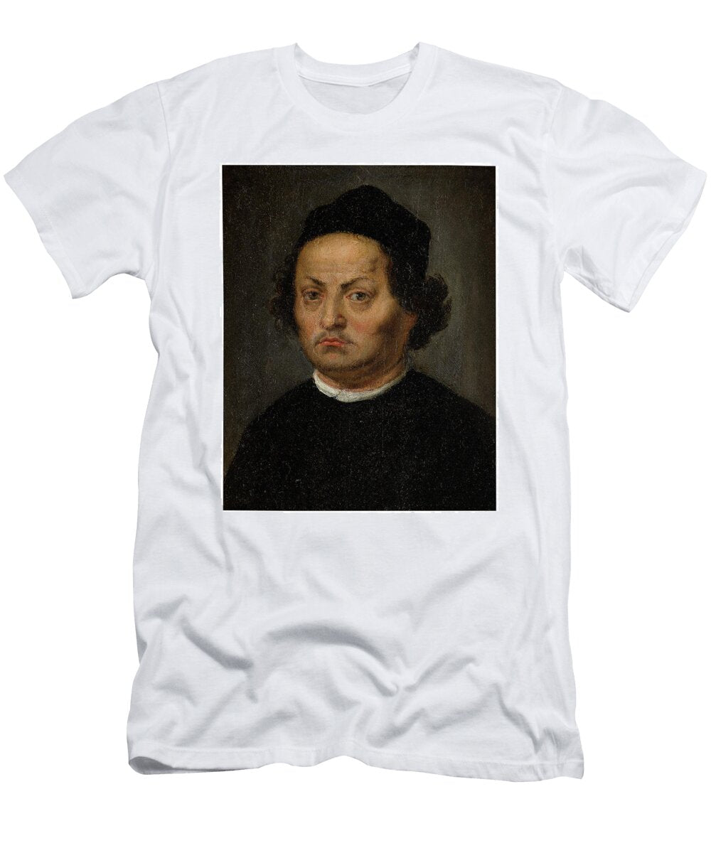 Circle of Pietro Di Cristoforo Vannucci Called Perugino Portrait of a Man Motionage Designs T-Shirt