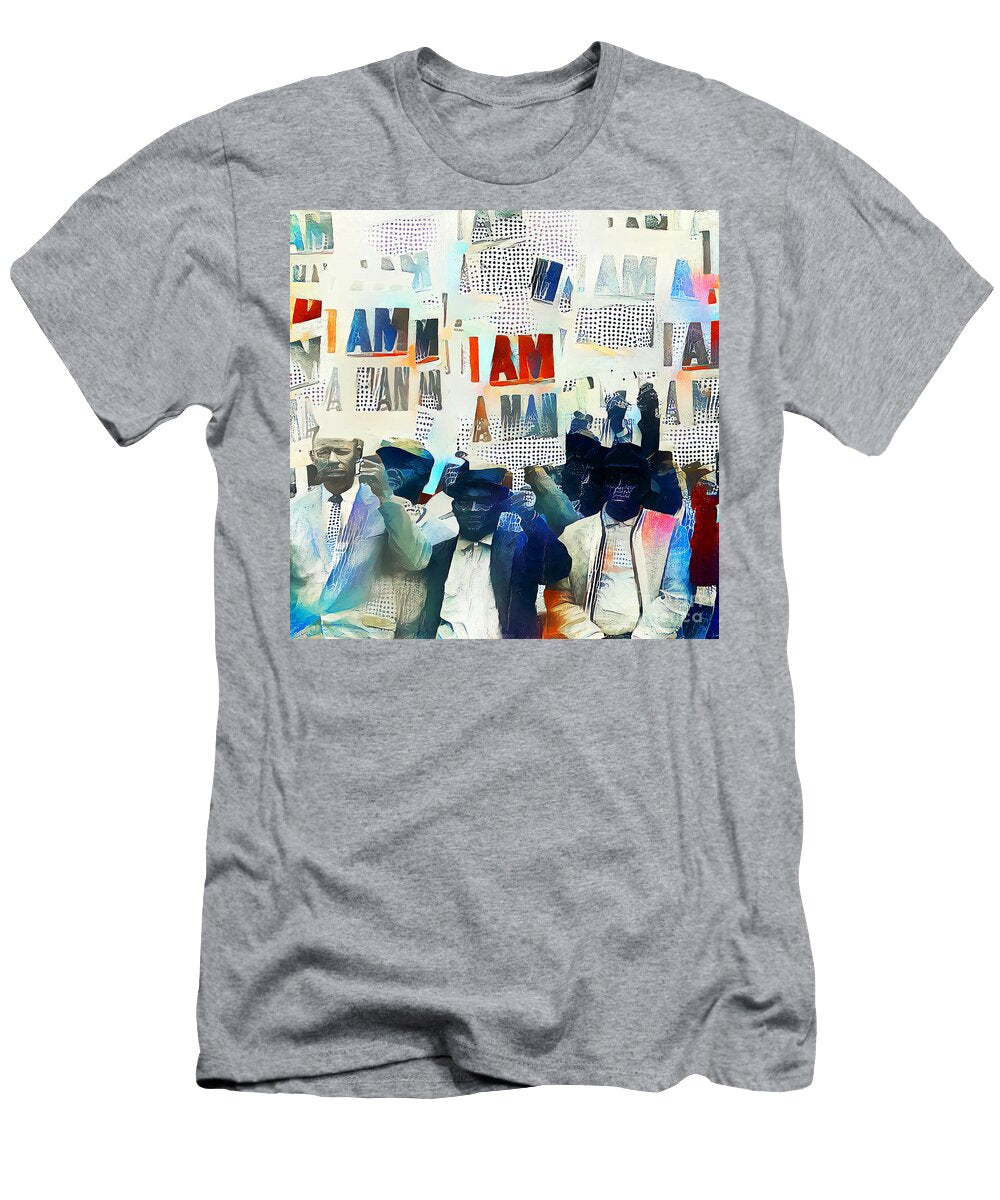 Civil Rights Movement Memphis Sanitation Strike 1968 I Am a Man 20201123 Square Wingsdomain Art and Photography T-Shirt