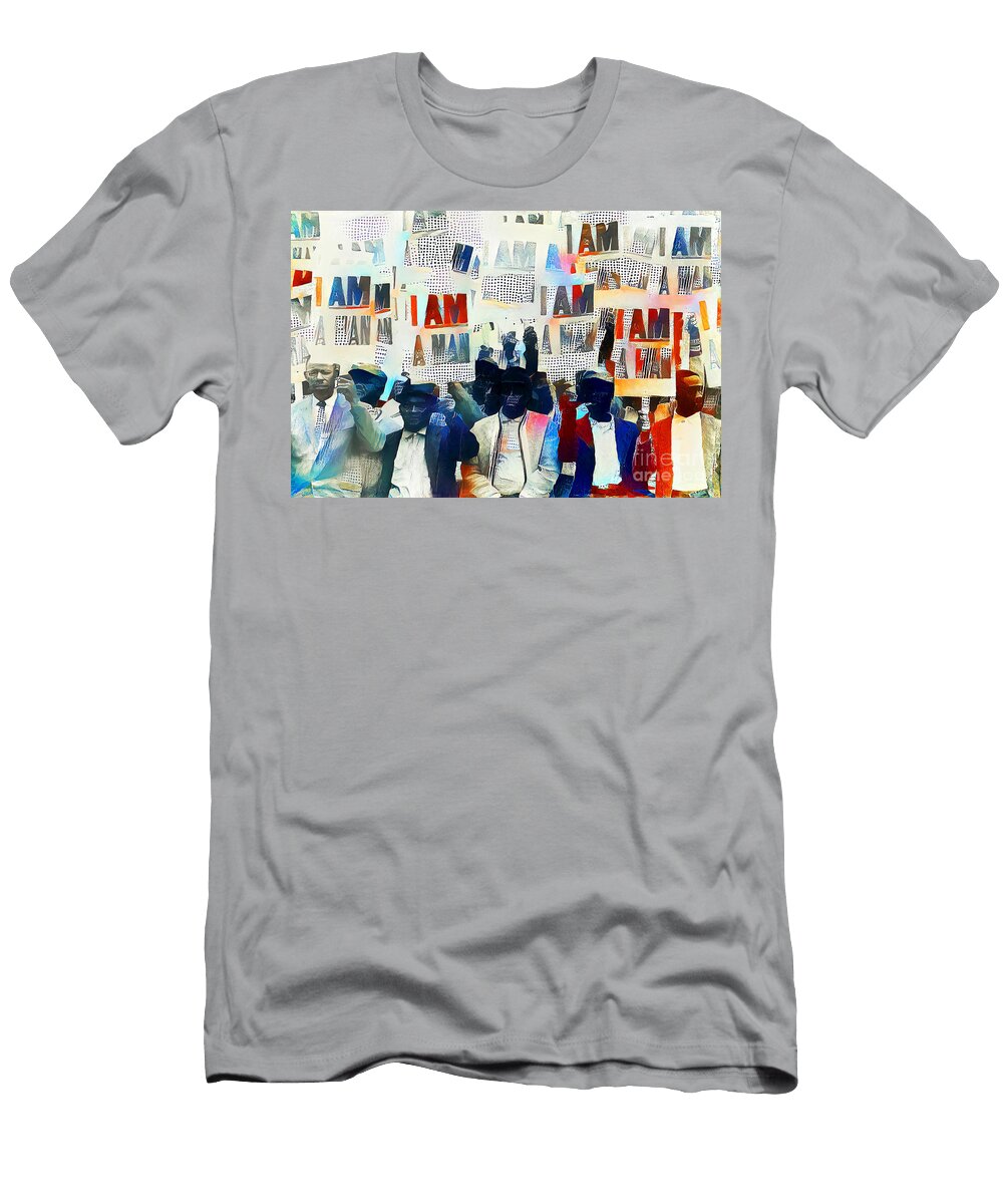 Civil Rights Movement Memphis Sanitation Strike 1968 I Am a Man 20201123 Wingsdomain Art and Photography T-Shirt