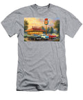 Classic American Cars At a Vintage Burger King Restaurant 20250926zzzm Wingsdomain Art and Photography T-Shirt