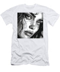 Close Up of a Womans Face in a Black and White Pop Art Style Roberto Hijo T-Shirt