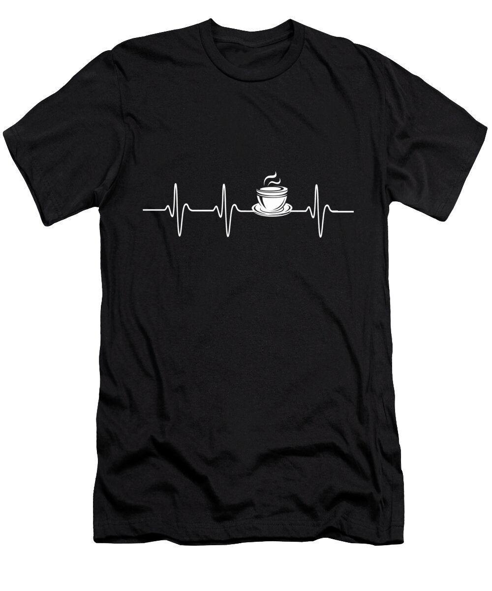 Coffee Frequence Heart Rate Beat Coffee Drinker Tony Rubino T-Shirt