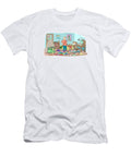 College Kid Rakes Up His Clothes on the Floor in Messy Dorm Bob Eckstein No Index T-Shirt