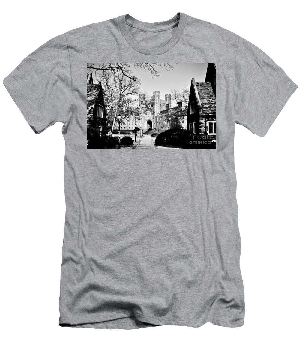 Collegiate Gothic Architecture Splendor Princeton University Blair Hall Black and White Dmr Filho T-Shirt