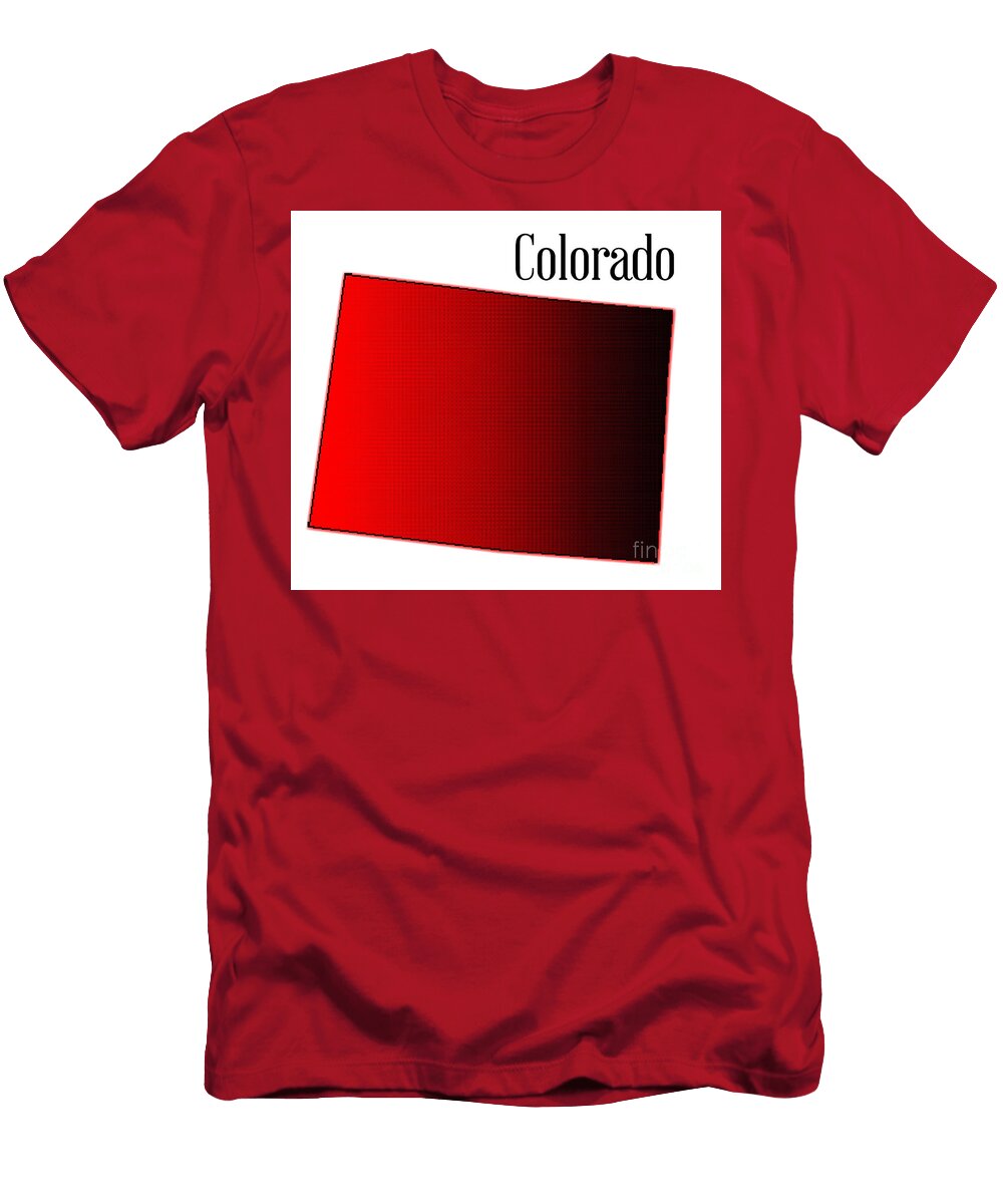 Colorado Map Halftone Bigalbaloo Stock T-Shirt