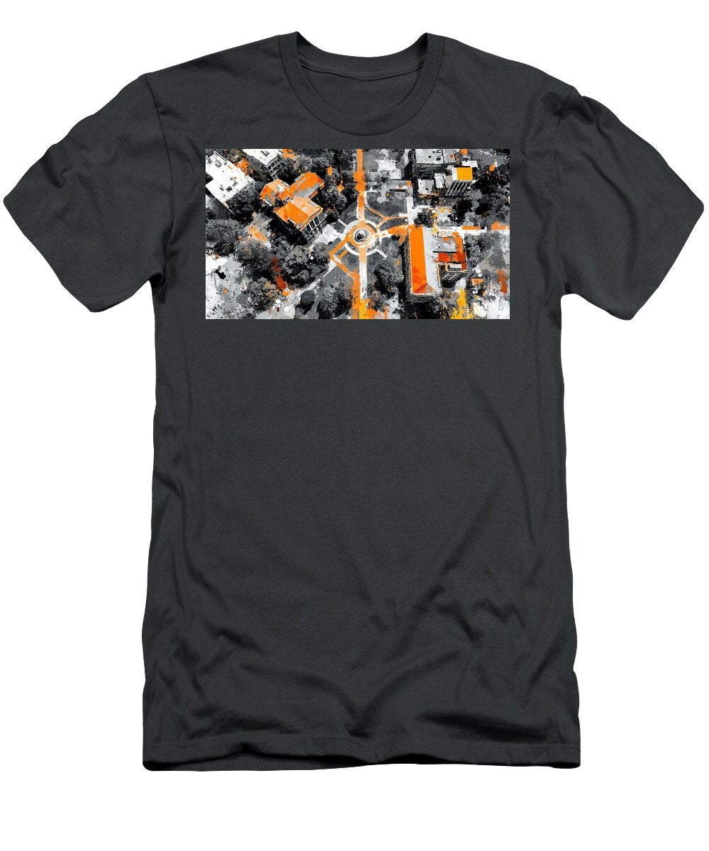 Colorful Auburn University Alabama Overhead Campus View Urban Cityscape Hollie Love T-Shirt