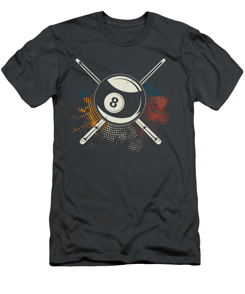 Colorful Billard Queue Pool Eight Ball Kirsty Nikki T-Shirt