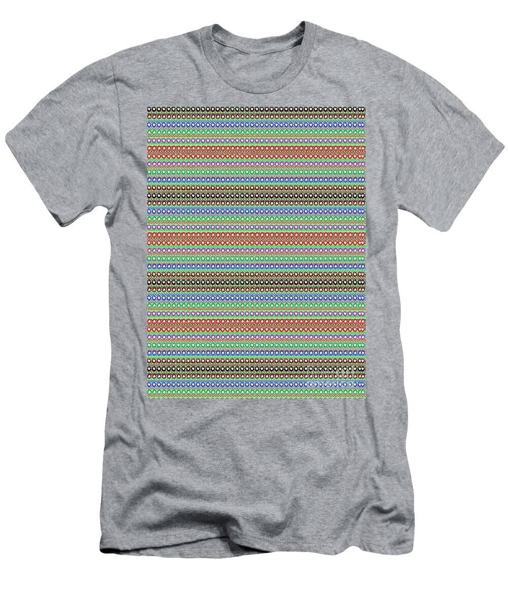 Colorful Dots N Mini Circles in Line Patterns with Background Textures Fineartamericacom Licensing Navin Joshi T-Shirt