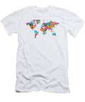Colorful Floral Map Flower Power Sharon Cummings Sharon Cummings T-Shirt