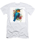 Colorful Hummingbird with Floral Background Betsy Knapp T-Shirt