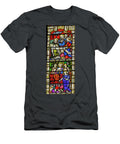 Colorful Jesus Crucifixion Stained Glass Abbey Church Bath Engla William Perry T-Shirt