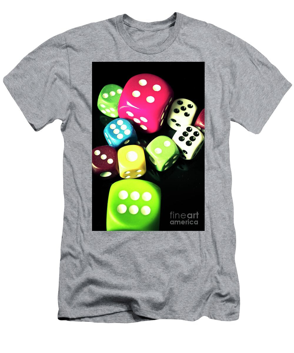 Colourful Casino Dice Jorgo Photography Wall Art Gallery T-Shirt