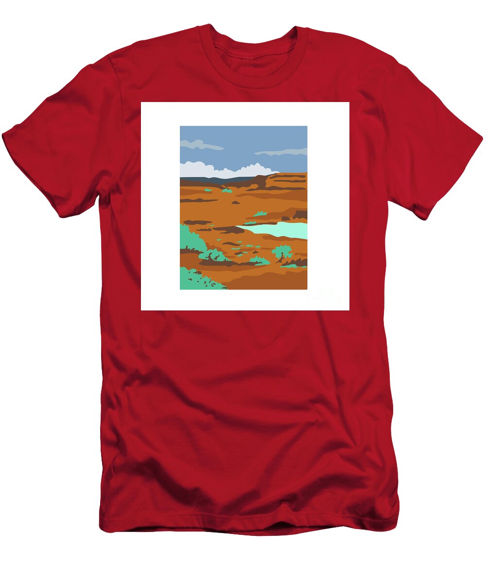 Columbian Basin Desert Scene Wpa Aloysius Patrimonio T-Shirt