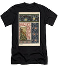 Columbine Flower Aquilegia Vulgaris in Patterns for Wallpaper Fabric and Vase 1897 Lithograph Eugene Grasset T-Shirt
