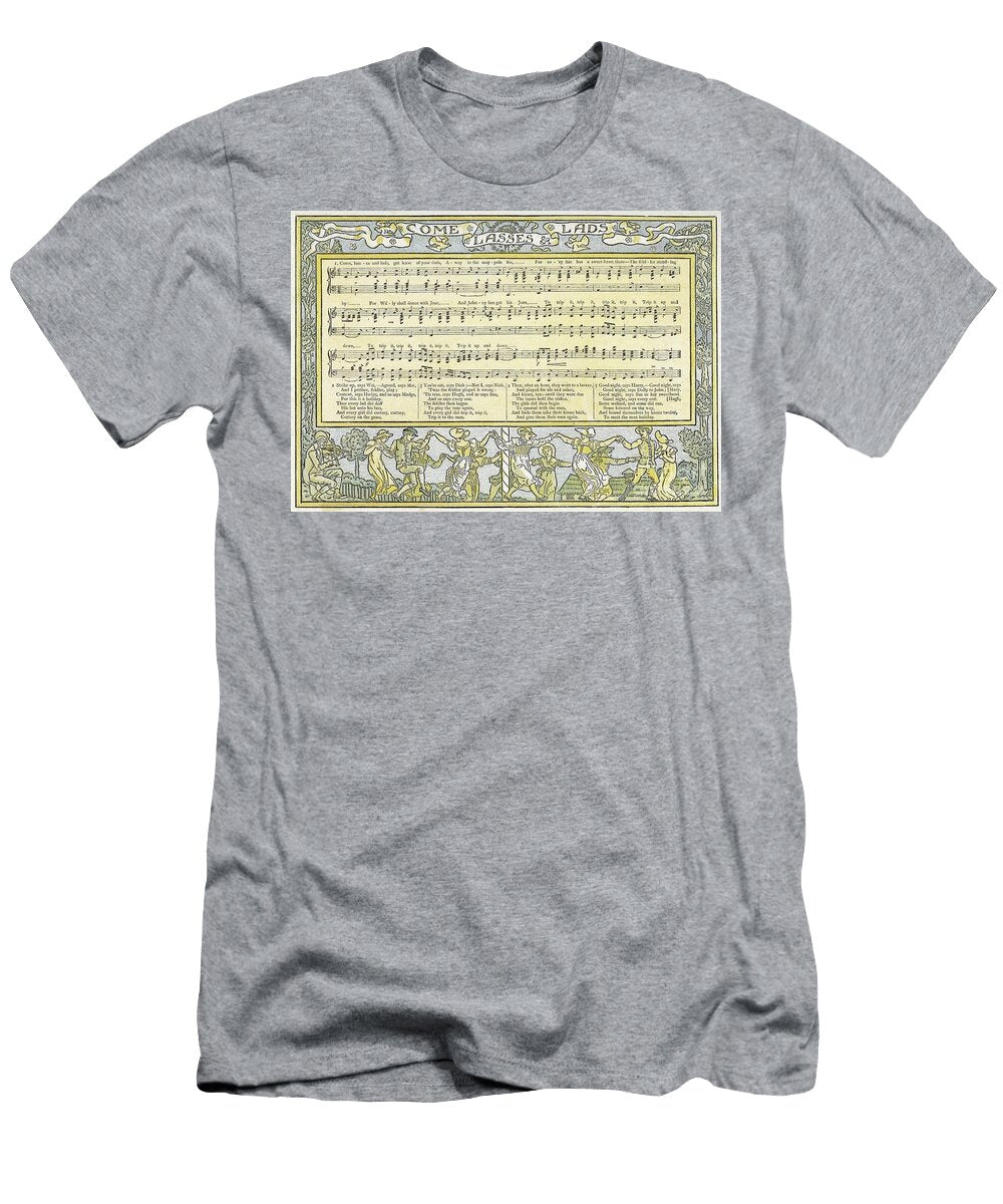 Come Lasses Lads Get Leave of Your Dads Away to the May Pole Hie Song Illustration From Pan Pipes Walter Crane T-Shirt